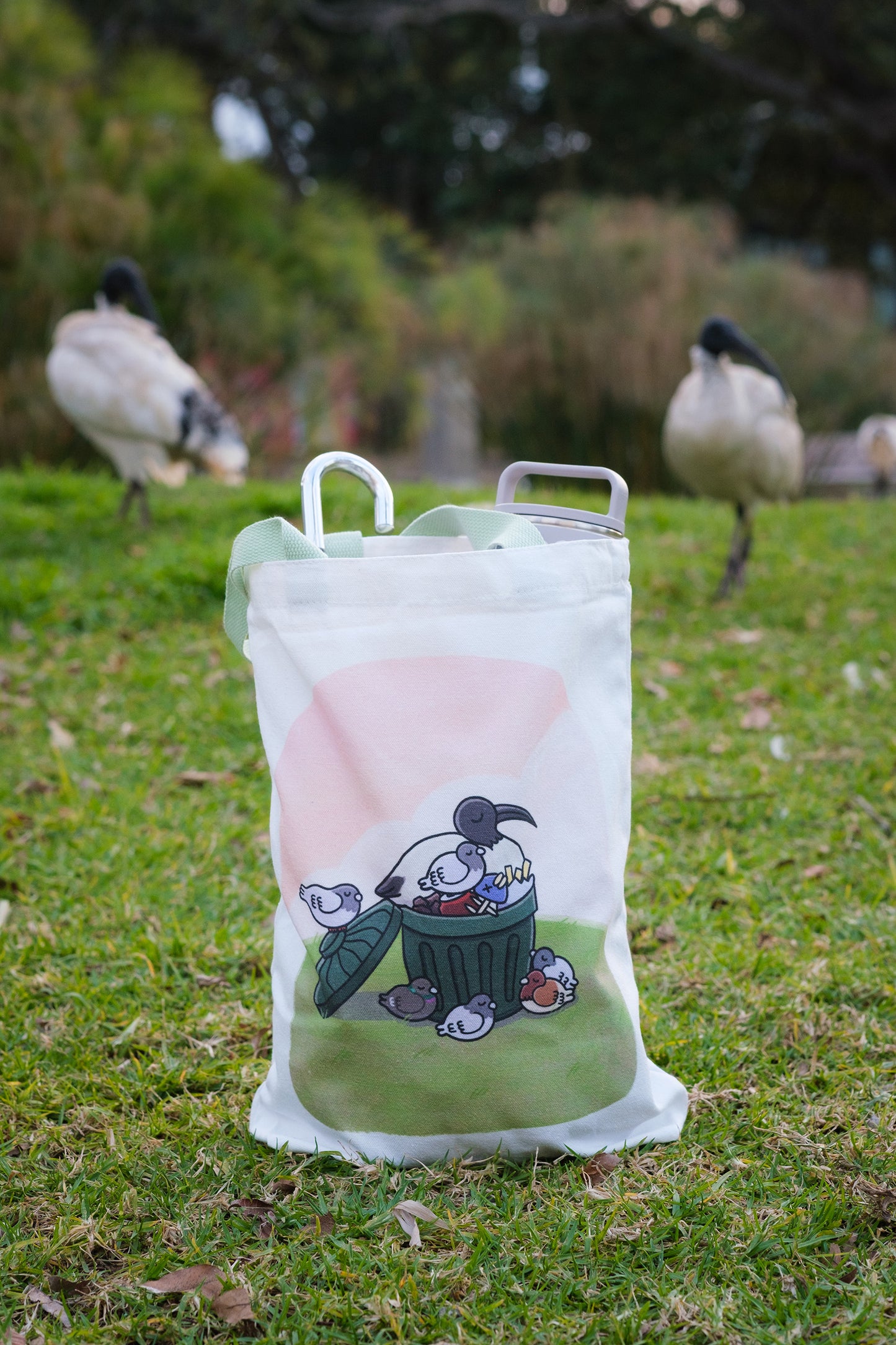 Bin Chicken and Pigeons Tote Bag