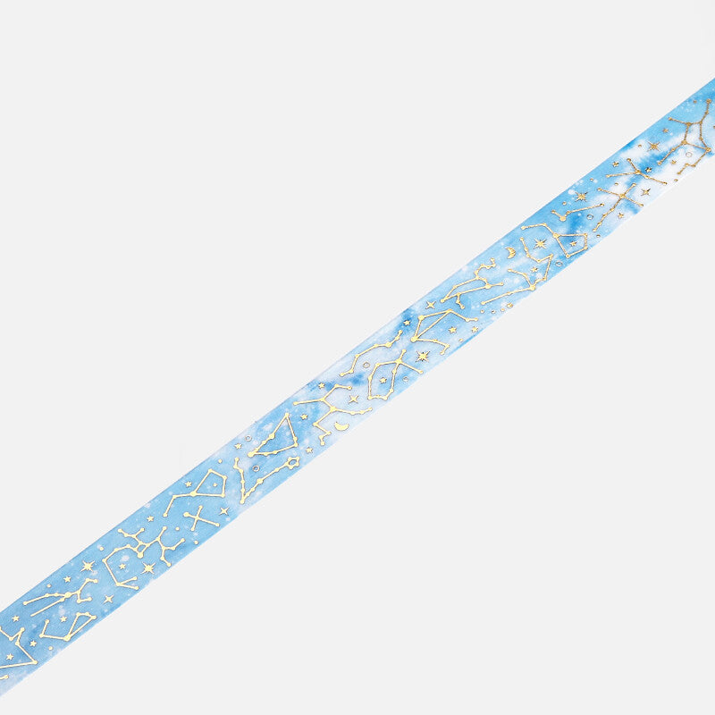 Stellar Constellation Foil-Stamped Washi Tape - Blue Sky