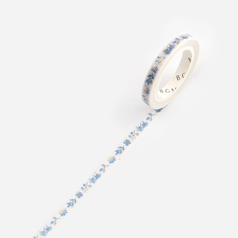 Life Foil Stamped Washi Tape - Blue Leaf