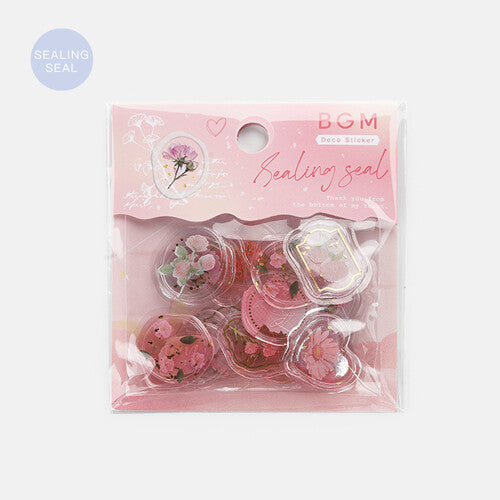 Flower Seal Sticker - Pink