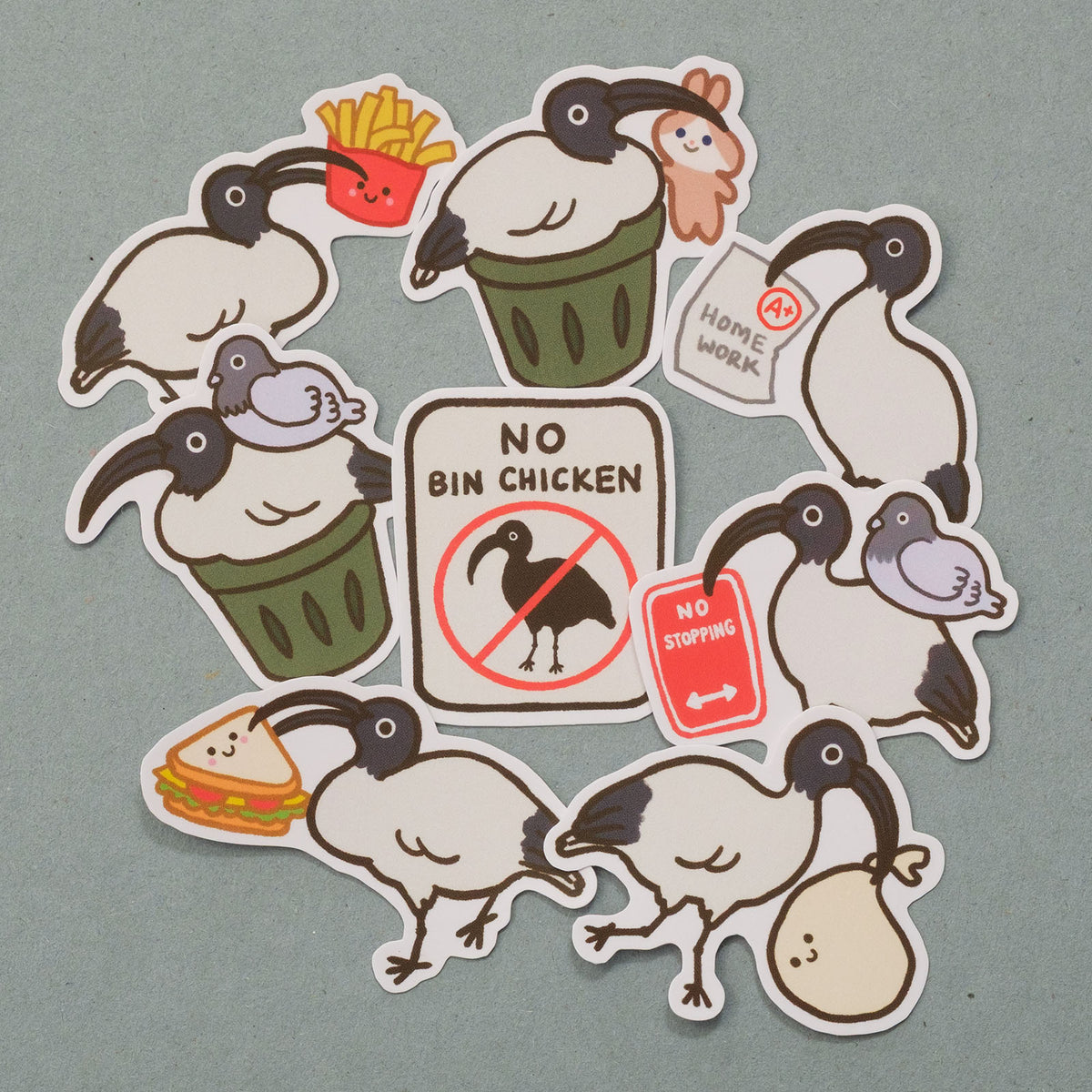 Bin Chicken Vinyl Sticker Pack