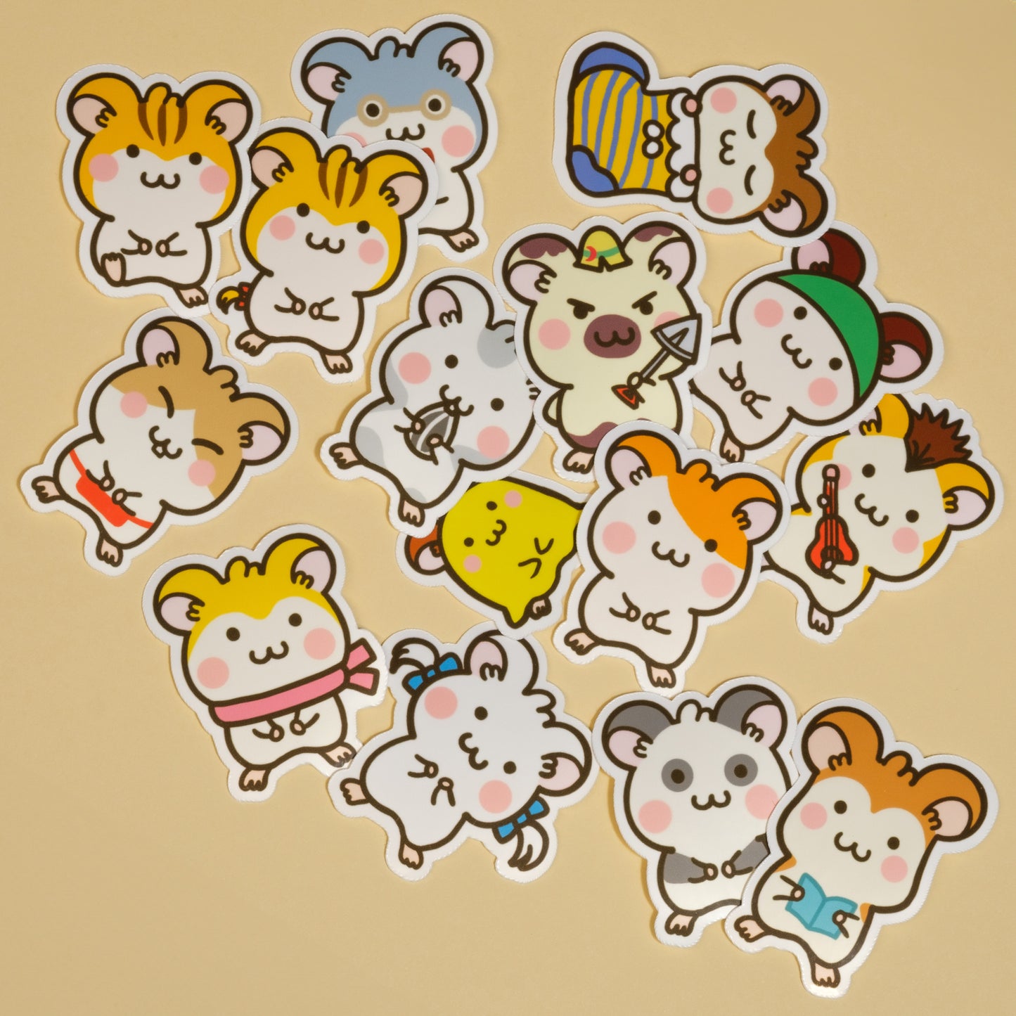 Hamster Hamtaro Sticker Pack