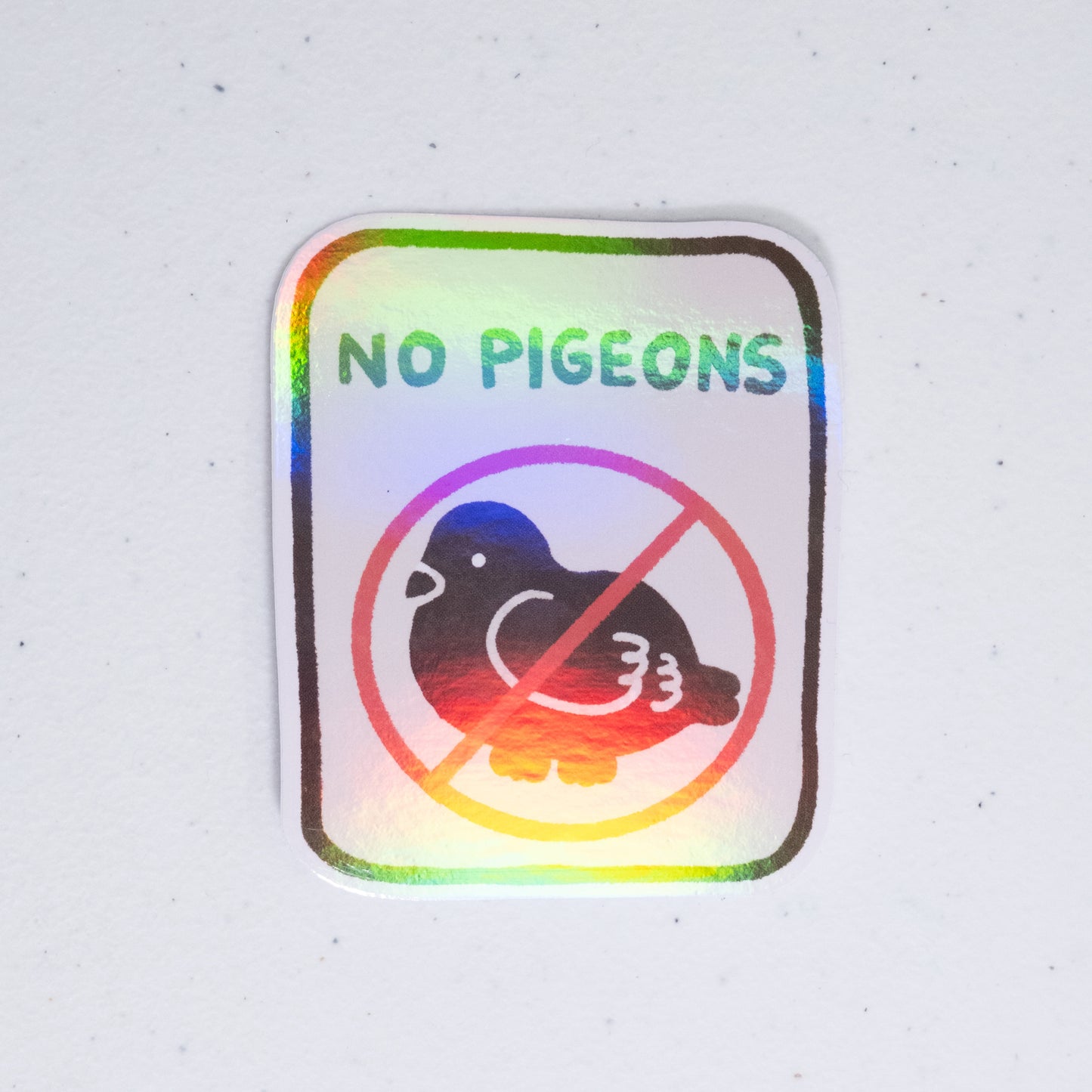 No Pigeons Sign Large Vinyl Sticker
