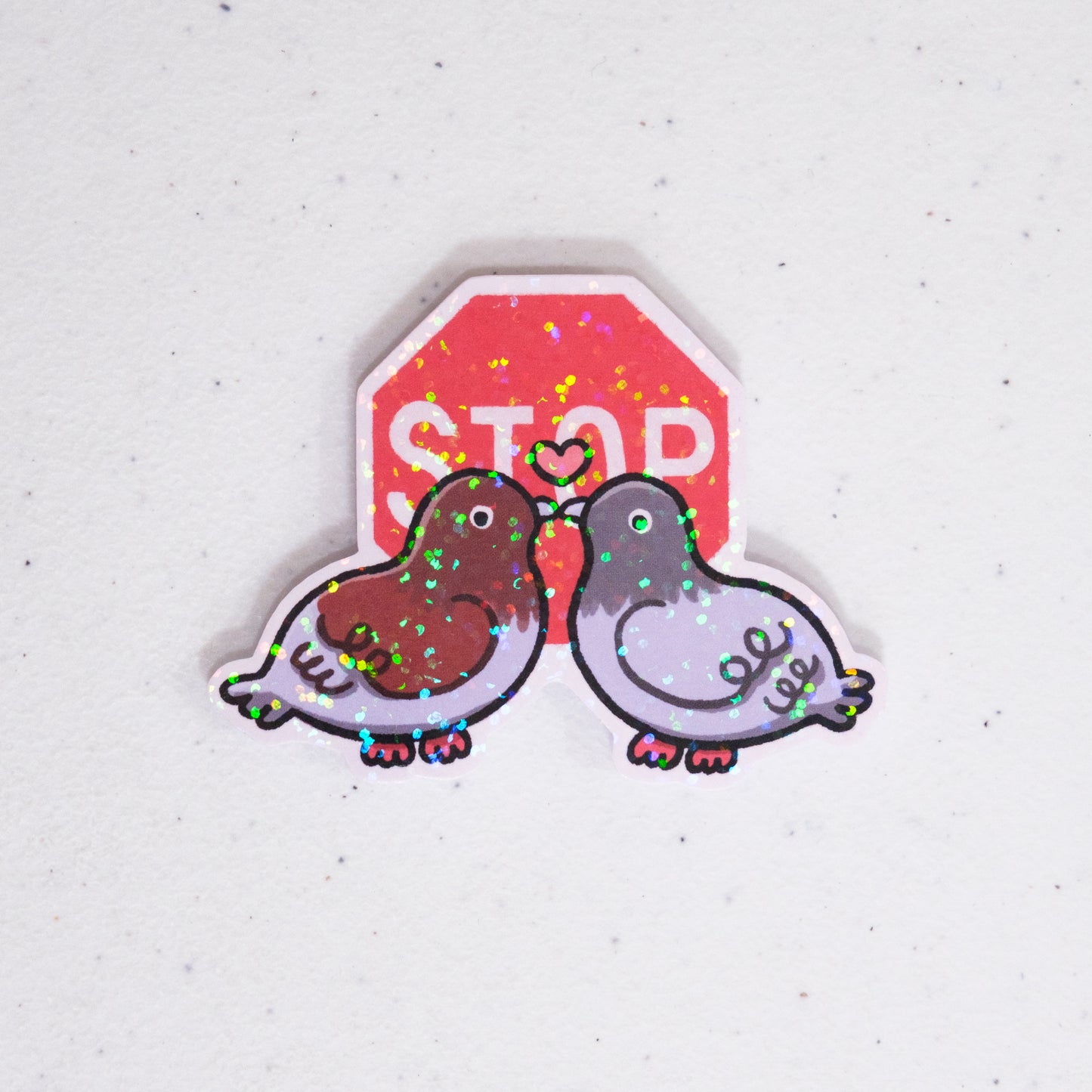 Pigeon Stop Kissing Large Vinyl Sticker