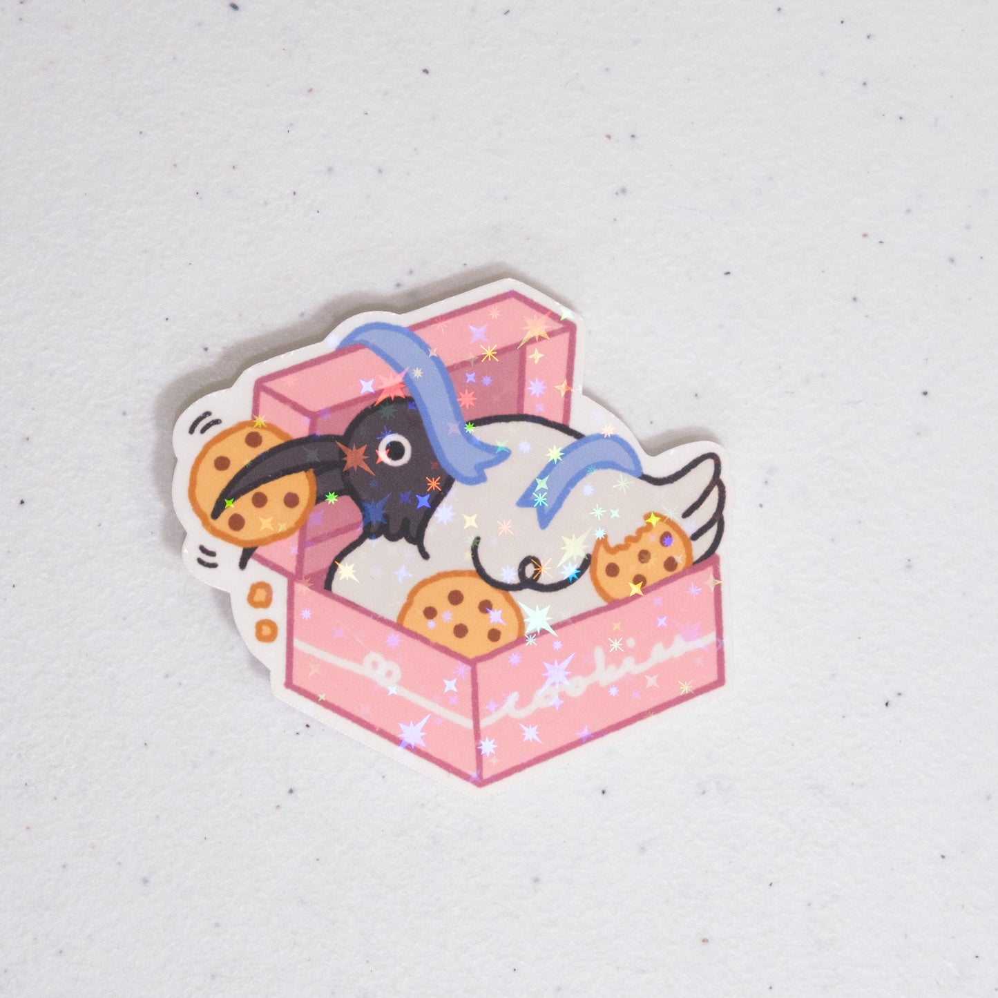 Bin Chicken in Cookie Box Large Vinyl Sticker