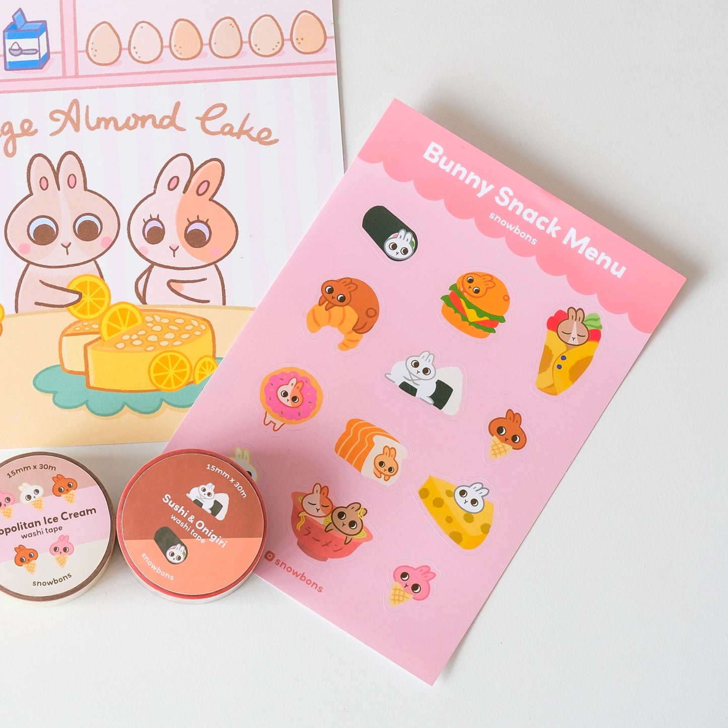 Bunny Snack Sticker Sheet