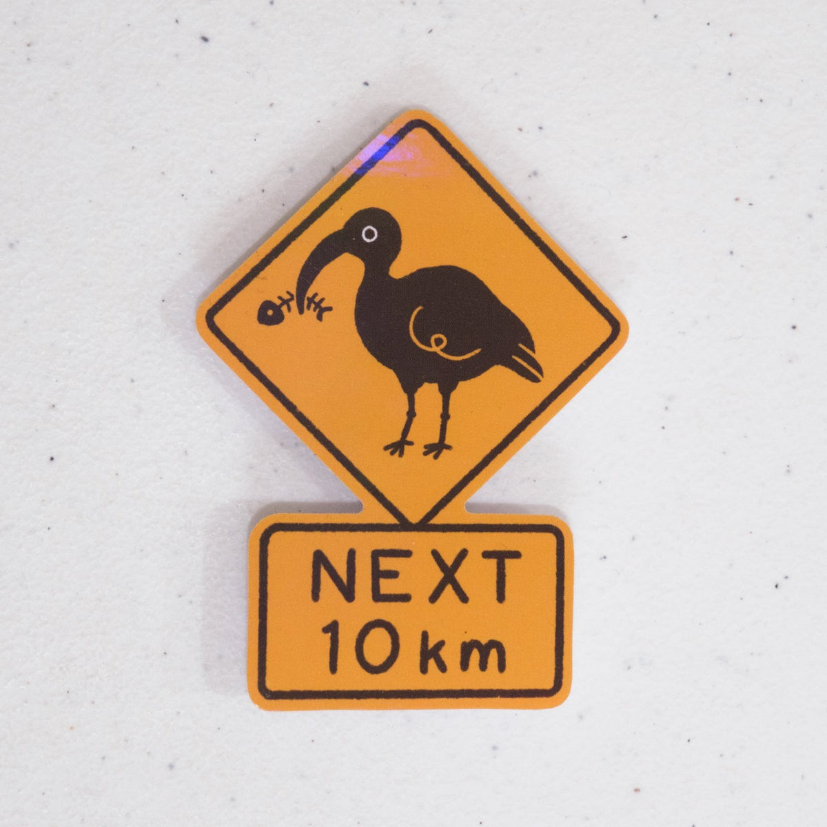 Bin Chickens Next 10km Sign Large Vinyl Sticker