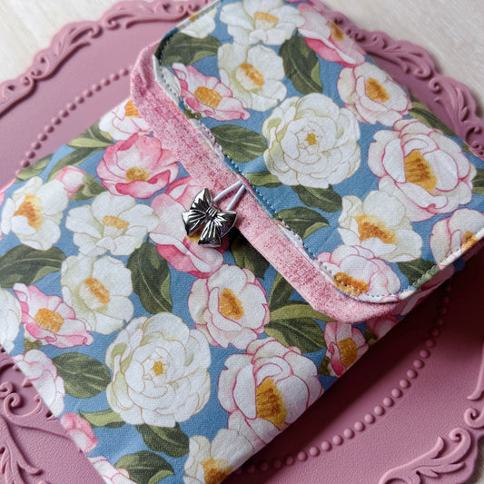 Handmade Camellia Grove 6 Slot Pen Case