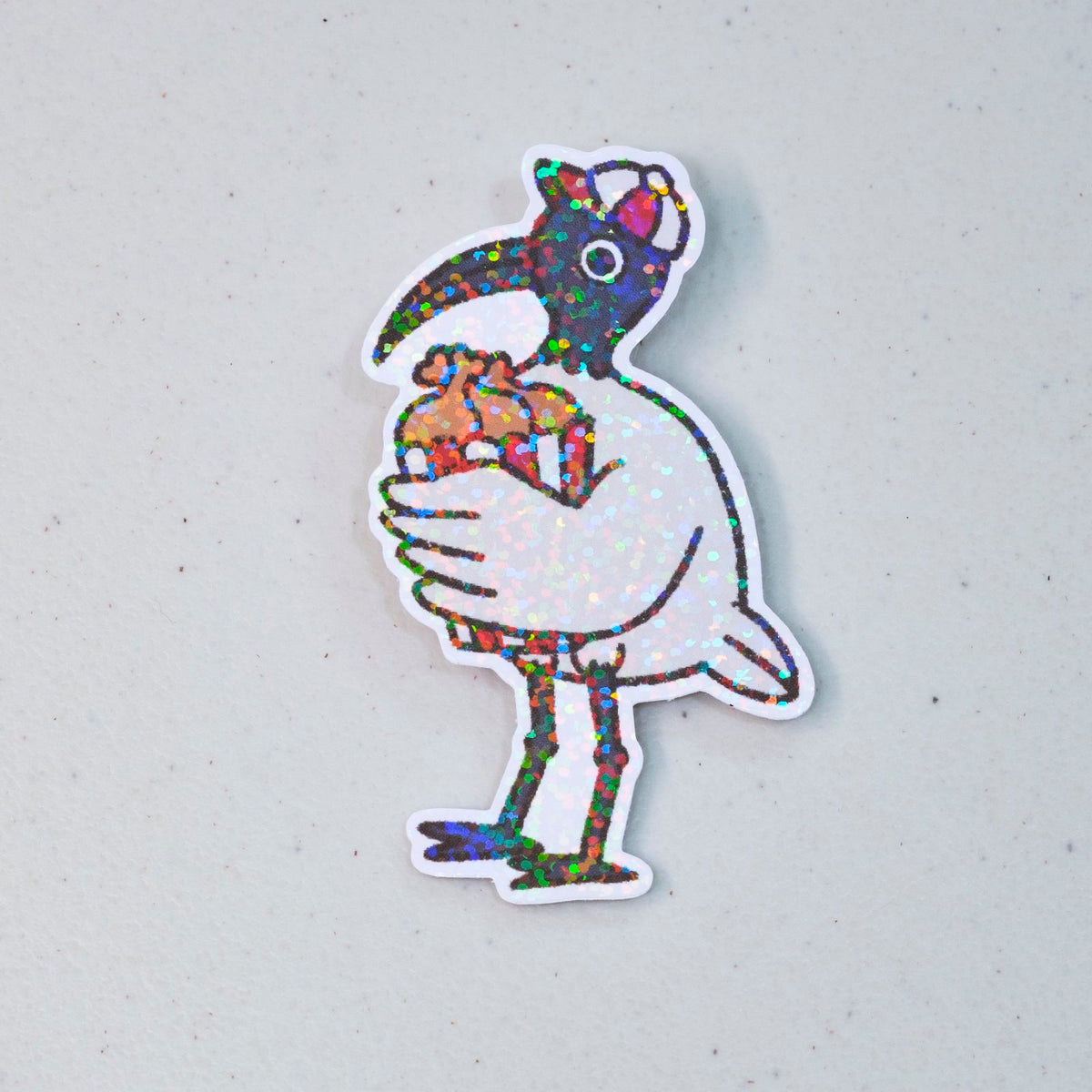 Bin Chicken Fast Food Worker Large Vinyl Sticker