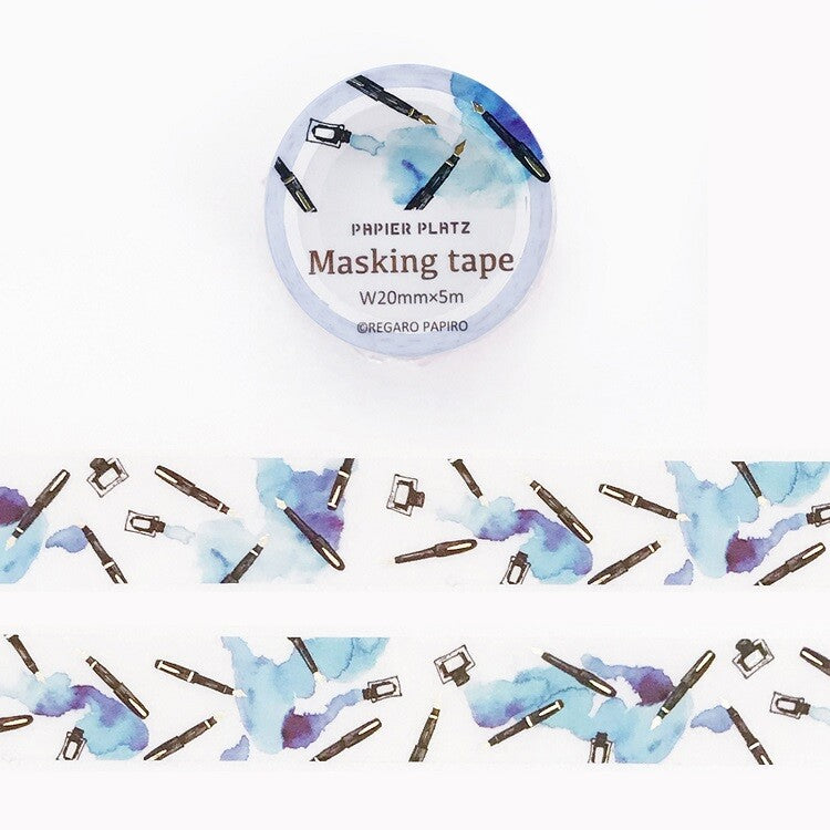 Papier Platz x Regalo Papillo Washi Tape - Fountain Pen