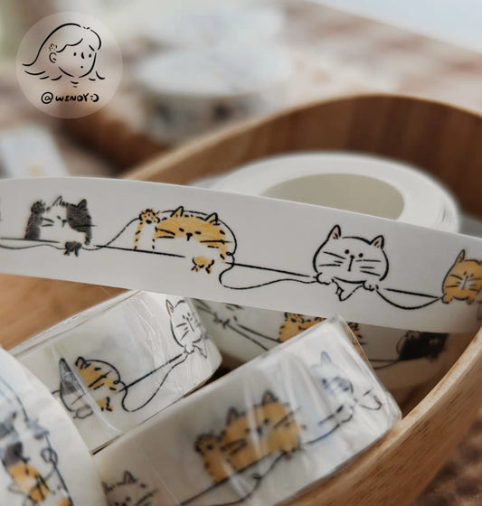 Cat and Yarn Washi Tape