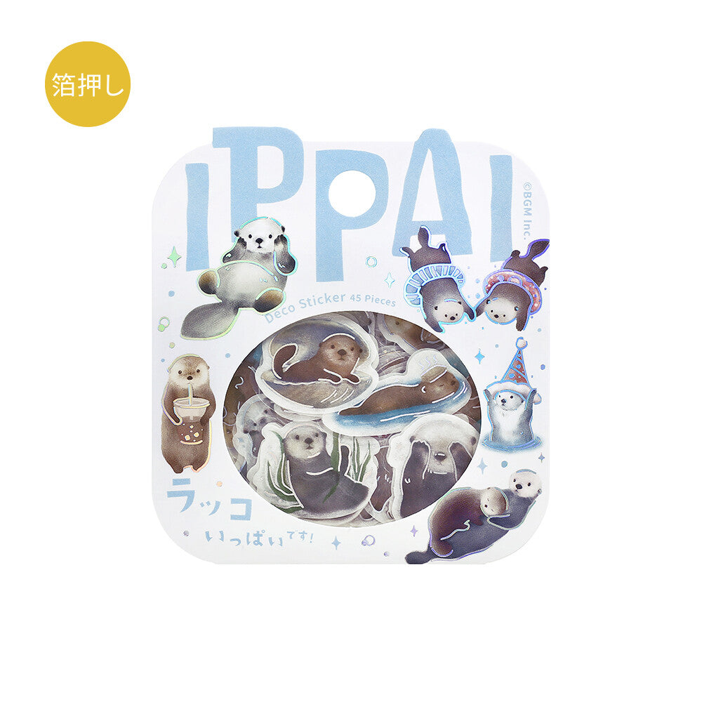 Lots of Sea Otters! Foil Stamped Stickers