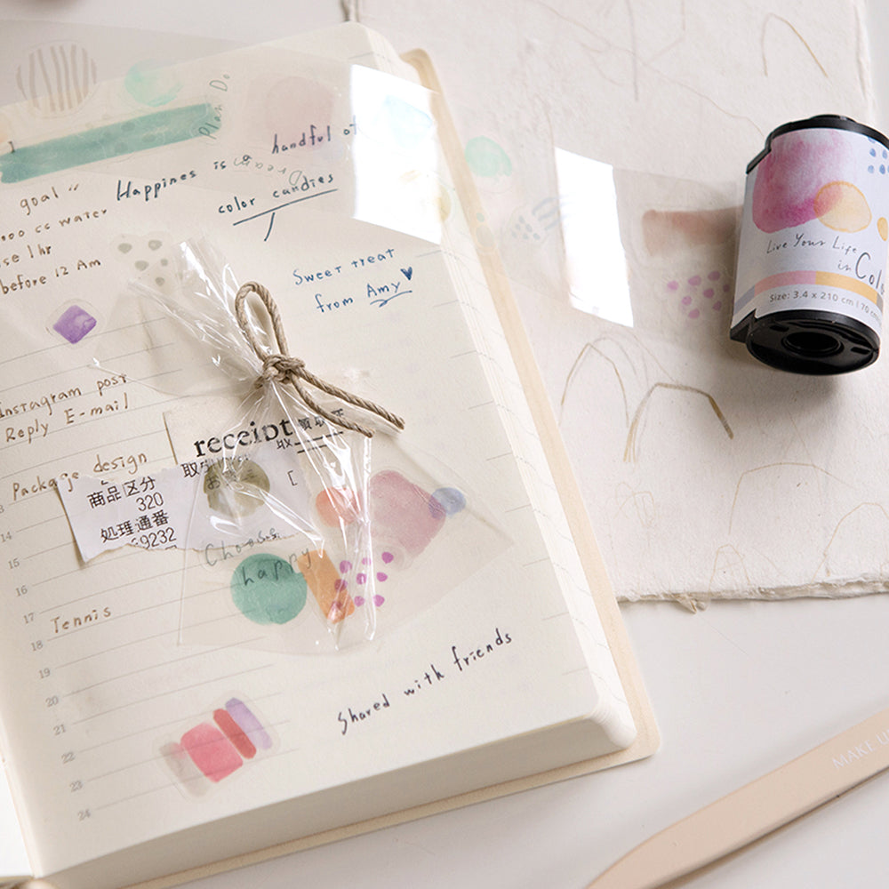 Fragments of Life Kiss-Cut PET Roll Tape - Life Your Life in Colour