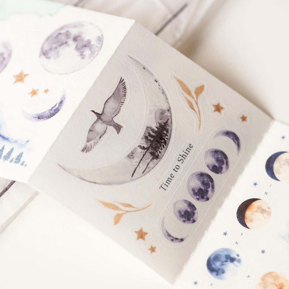 Die-Cut Washi Sticker Book - Charm of the Moon