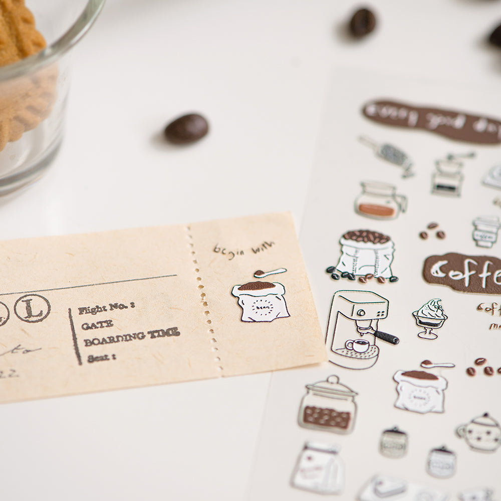 Coffee Pop-Up Stickers