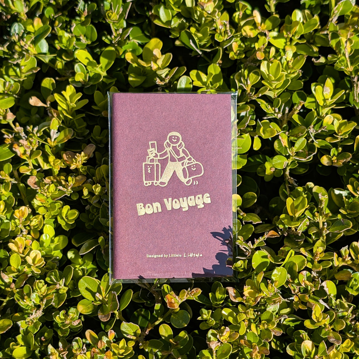 Crena x Little Lu Bon Voyage - Card Size Insert- White Olive Paper