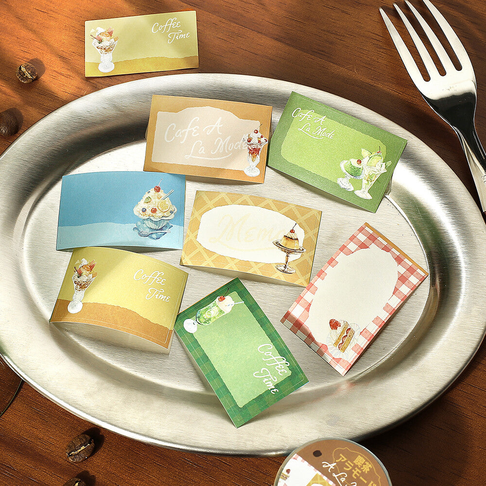 Kiss Cut Writable Sticker Roll - Cafe a La Mode