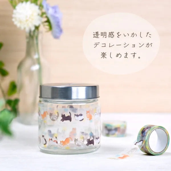 Cats & Polka Dots Clear Masking Tape