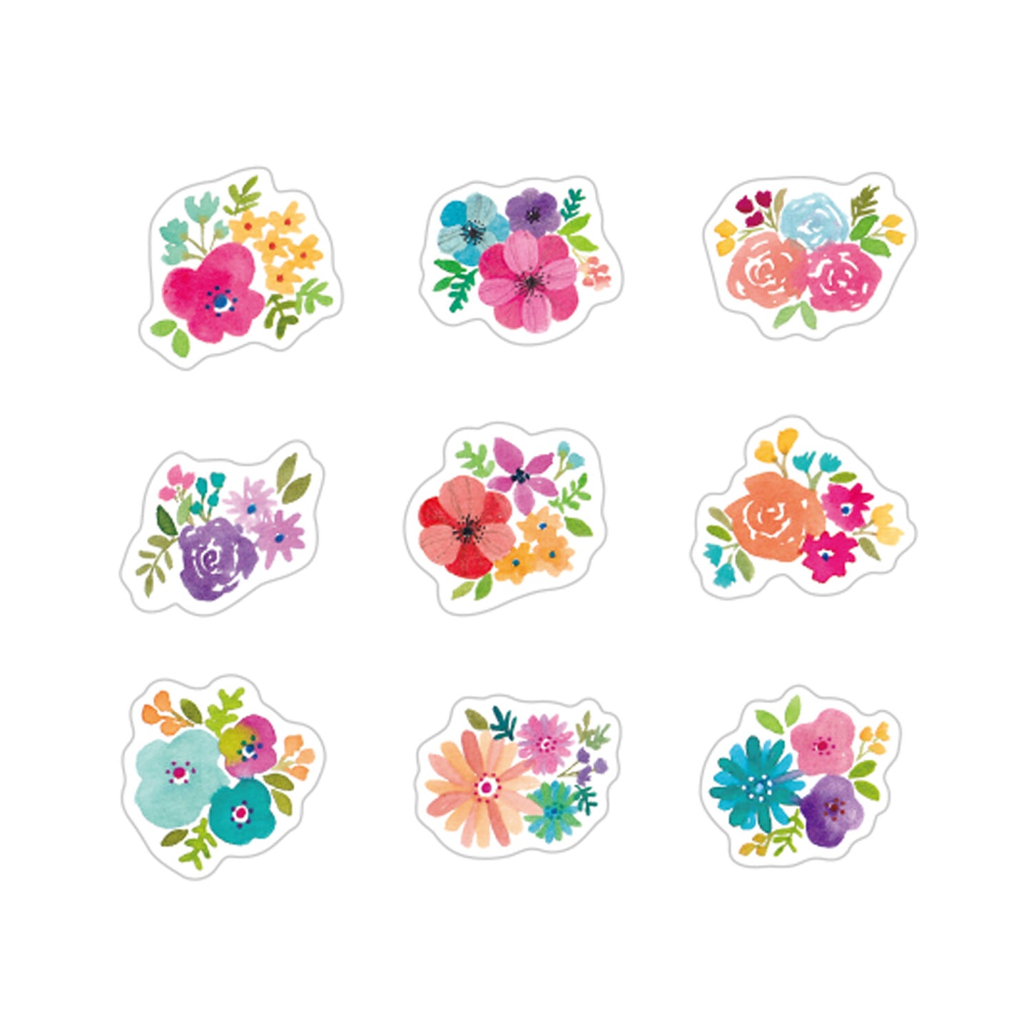 Colourful Flower Flake Seal - Satohom x Papier Platz