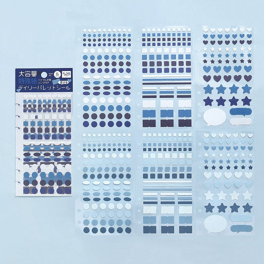 Daily Palette Planner Stickers - Ocean