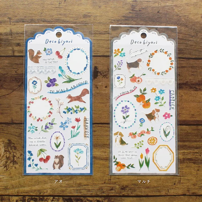 Deco Biyori Sticker - Grey Dog