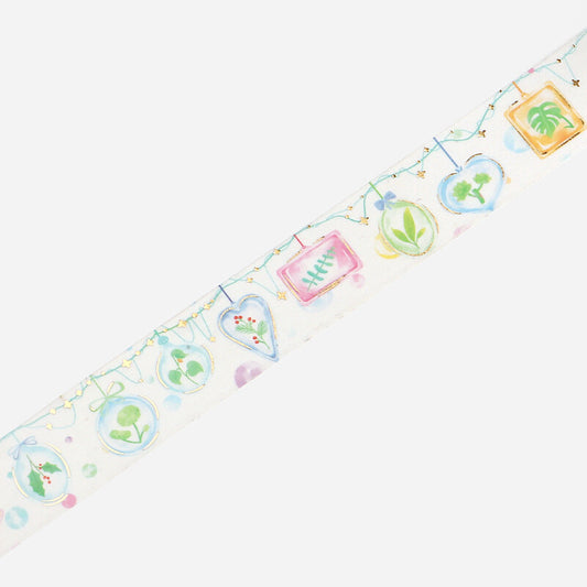 Decoration Foil-stamped Washi Tape - House Plant