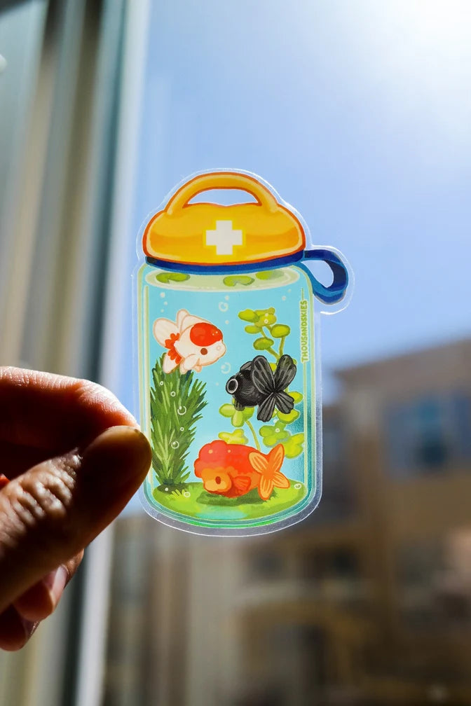 First Splash Kit - Goldfish Vinyl Sticker (Transparent)