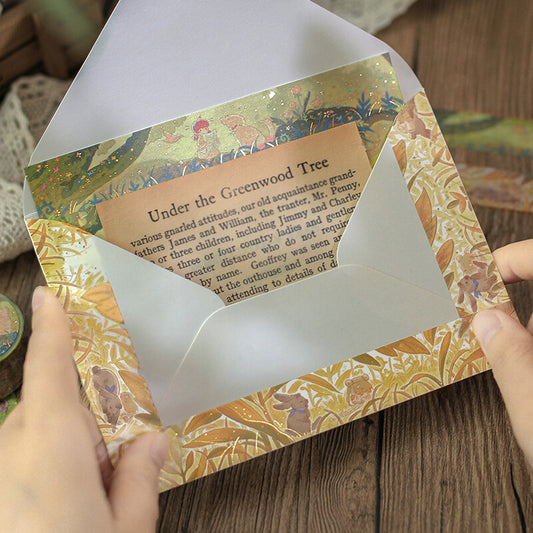 Fushigina Tabi Foil-stamped Washi Tape - Hide & Seek