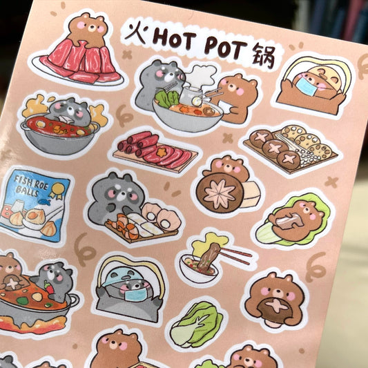 Hot Pot Sticker Sheet