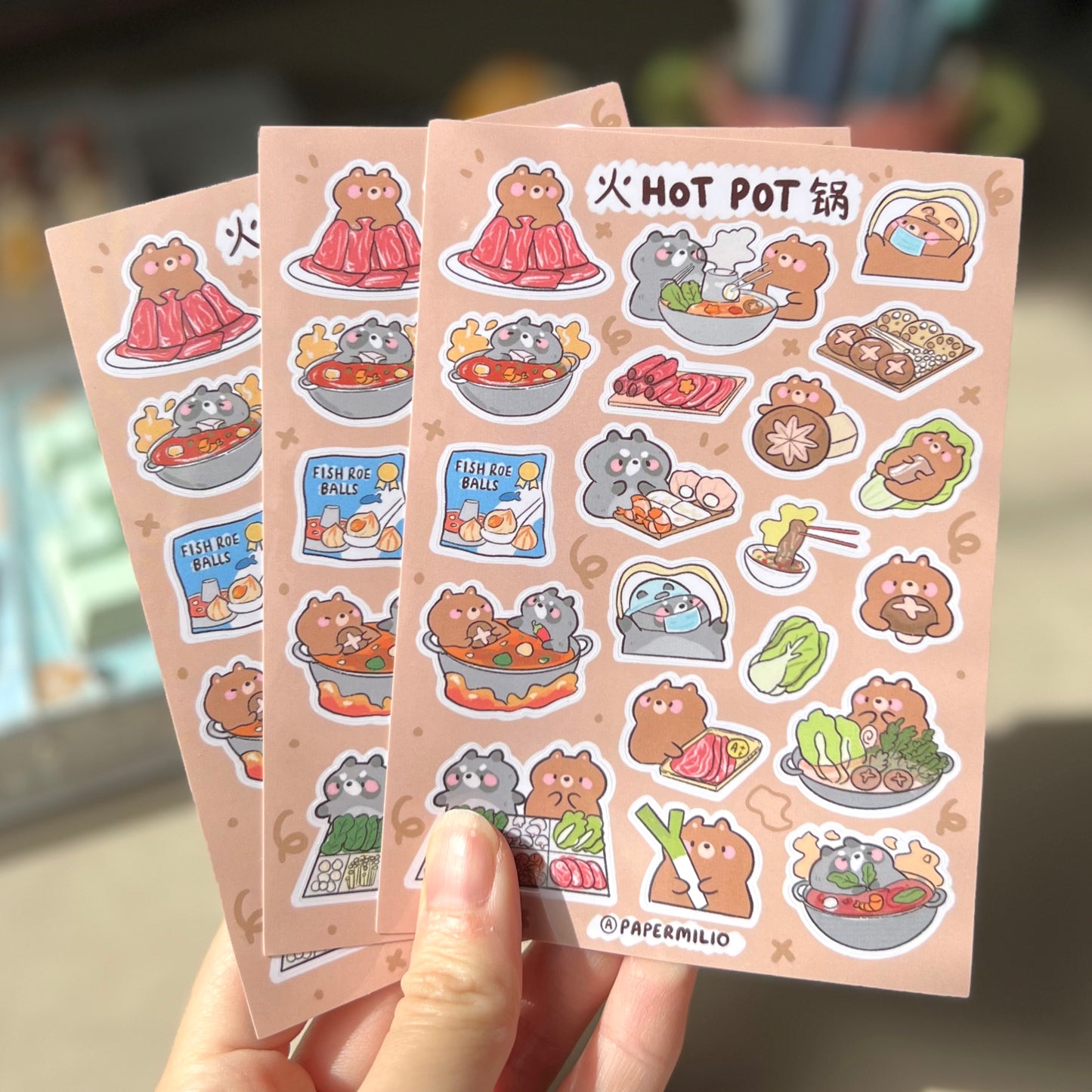 Hot Pot Sticker Sheet