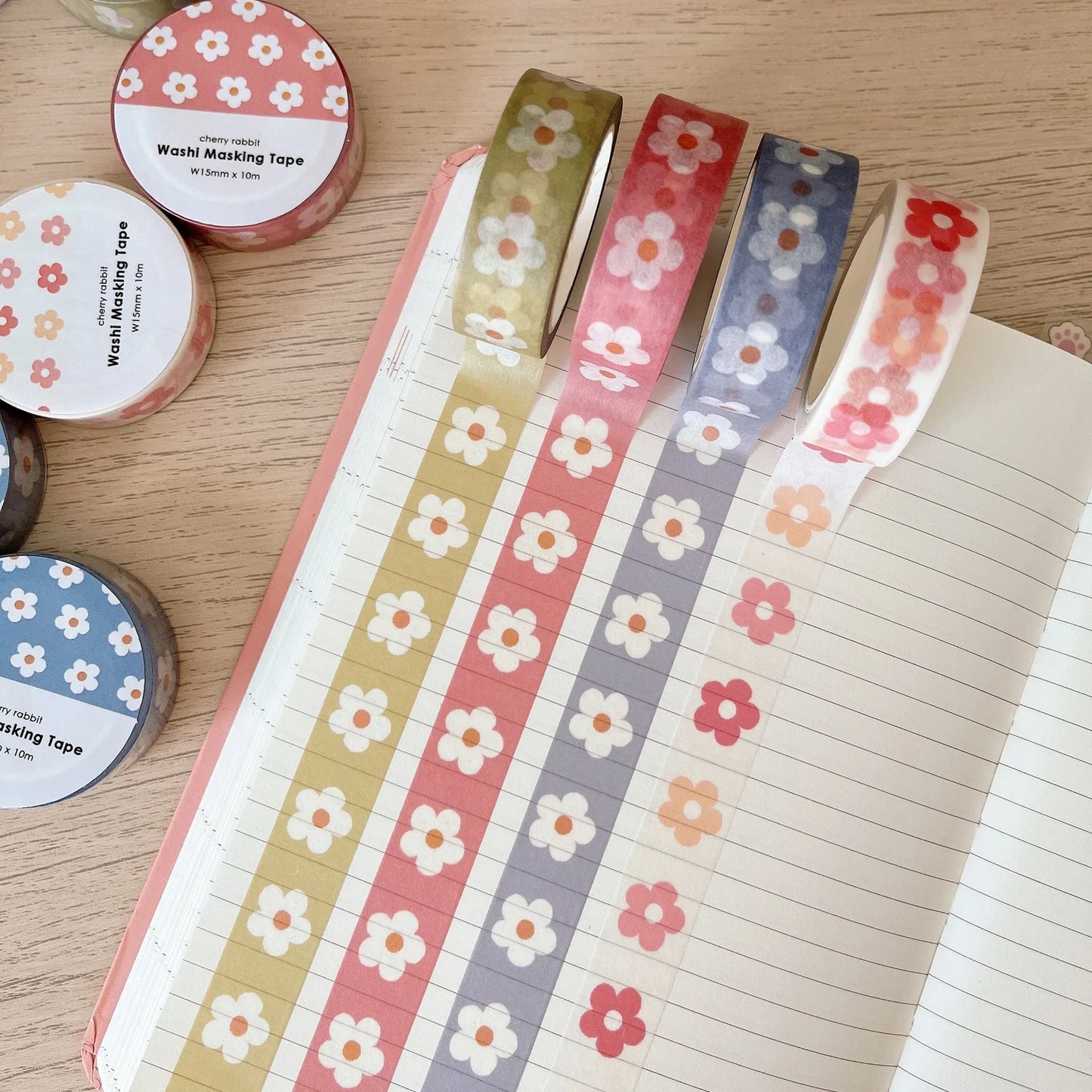 Pastel Daisy Washi Tape - Pink