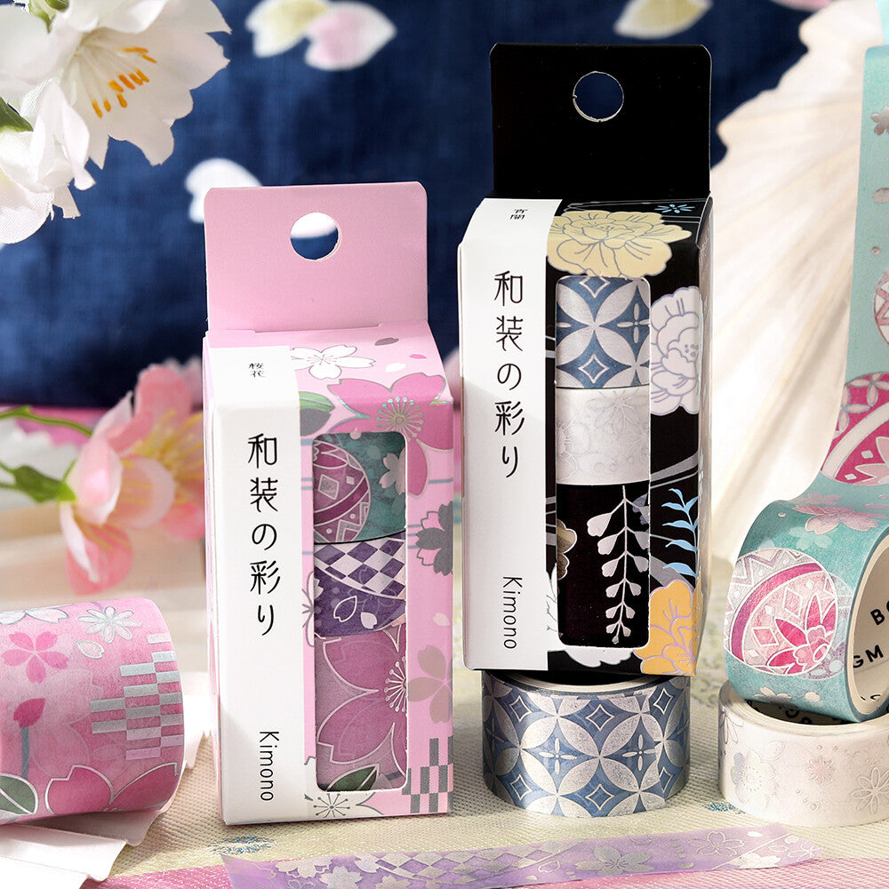 Japanese Kimono Washi Tape Set