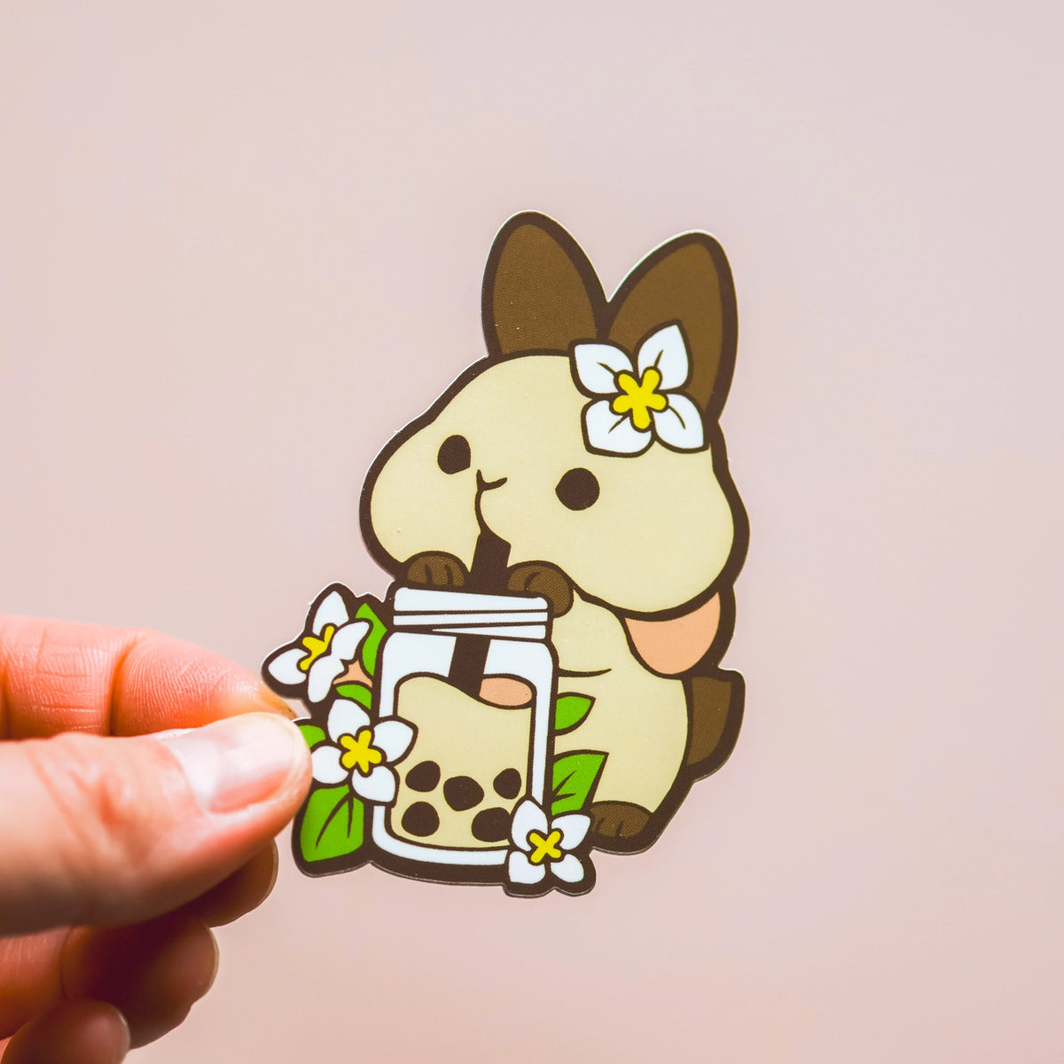 Jasmine Milk Tea Bunny Vinyl Sticker