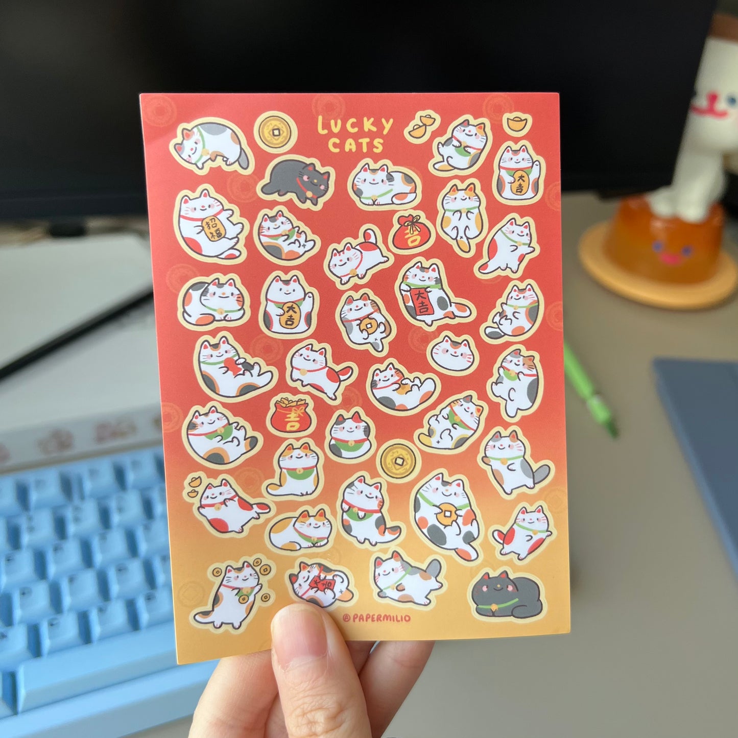 Lucky Cats Sticker Sheet