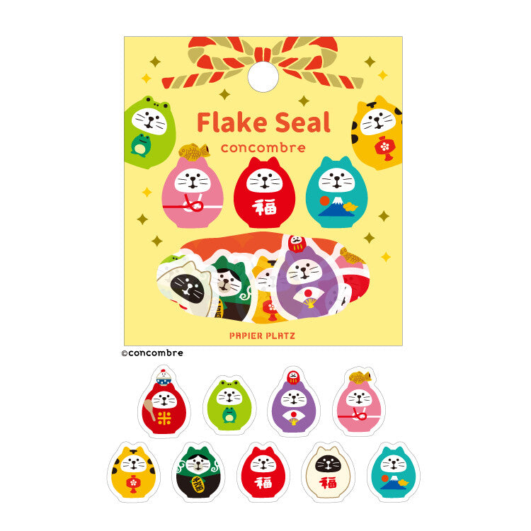 Concombre Flake Seal - Lucky Cat Daruma