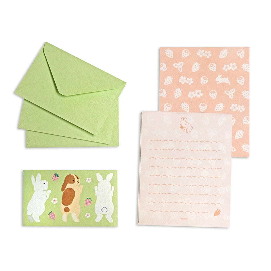 Mini Letter Paper and Envelopes - Rabbit