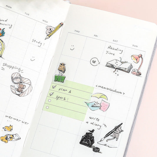 Mini Animals Washi Stickers by BGM - Stationery