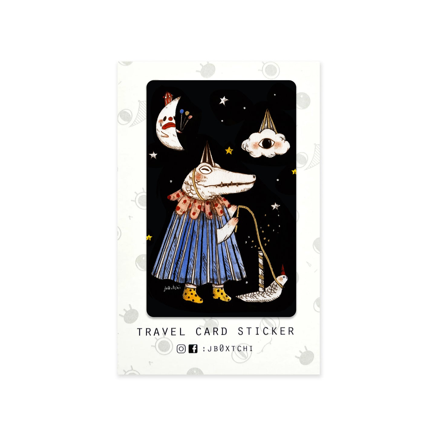 Night Parade Travel Card Sticker