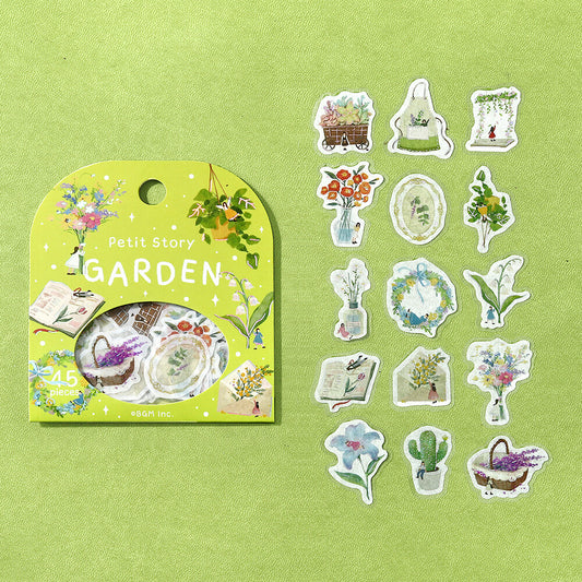 Petit Story Foil Stamped Stickers - Garden