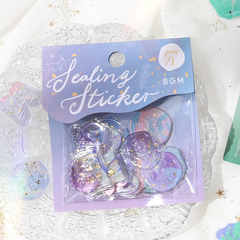 Phantom Flower Seal Sticker - Purple