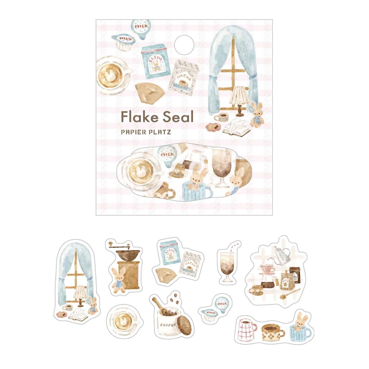 Rabbit and Coffee Flake Seal - Nakauchi Waka x Papier Platz