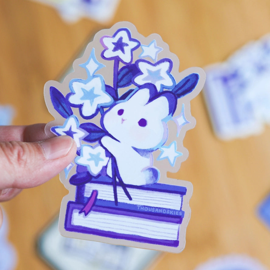 Rabbit's Star Bouquet Vinyl Sticker (Transparent)