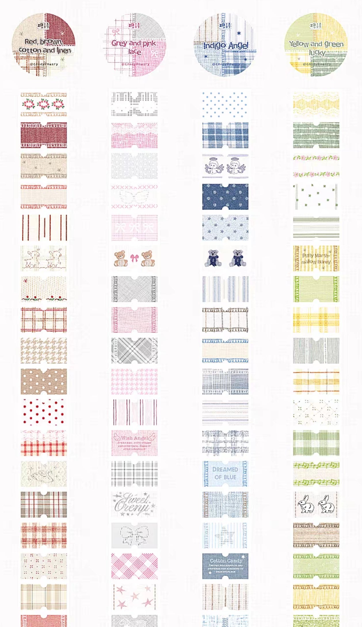 Candy Poetry - vintage book tab stickers