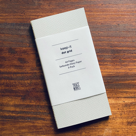 Keep-It A5 Slim Seibundo Dot Inserts (Light Grey) - 3 per pack