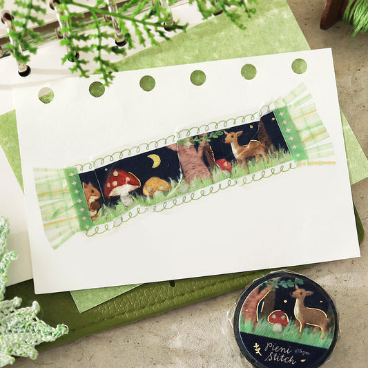 Pieni Stitch Foil-stamped Washi Tape - Small Forest