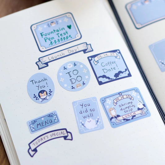 Sparkles and Clouds (Kiss Cut) Paper Roll Labels