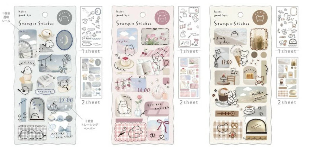 Stampie Sticker & Tracing Paper - Trip Blue