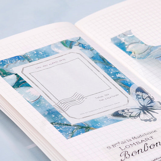 Watercolour Flower Foil-stamped Washi Tape - Suzuran