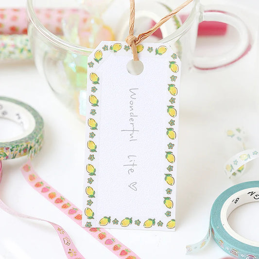 Lemon and Flowers - Foil Stamped Washi Tape