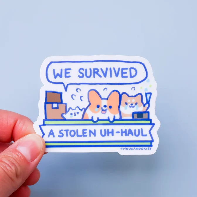 We Survived a Stolen Truck Vinyl Sticker (Transparent)